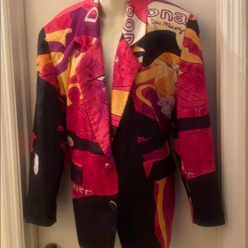 Size large artistic silk/polyester blazer for $15